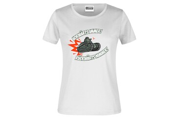 T-Shirt "Vorwärts immer - Rückwärts nimmer!" für Damen vorn
