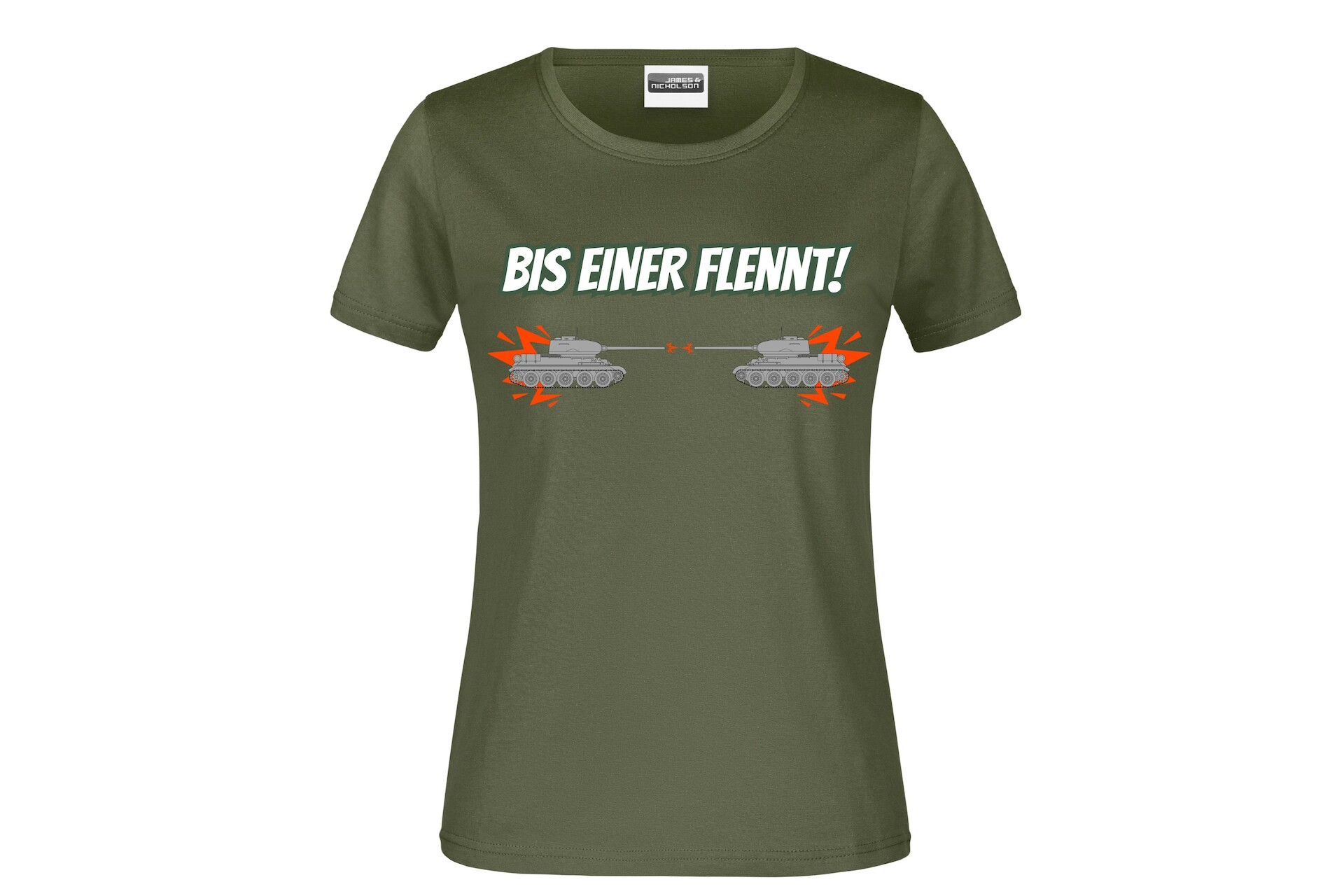 T-Shirt "Bis einer flennt!" für Damen vorn