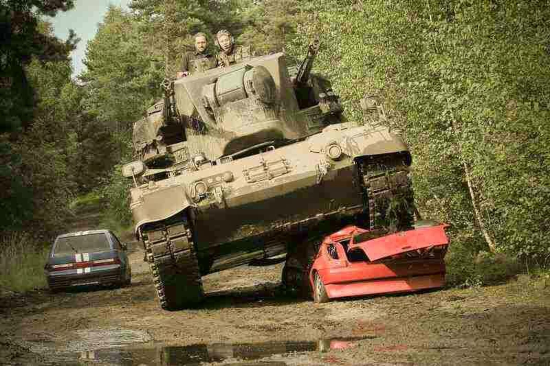 Panzer fahren Flakpanzer Gepard inkl. Car-Crashing
