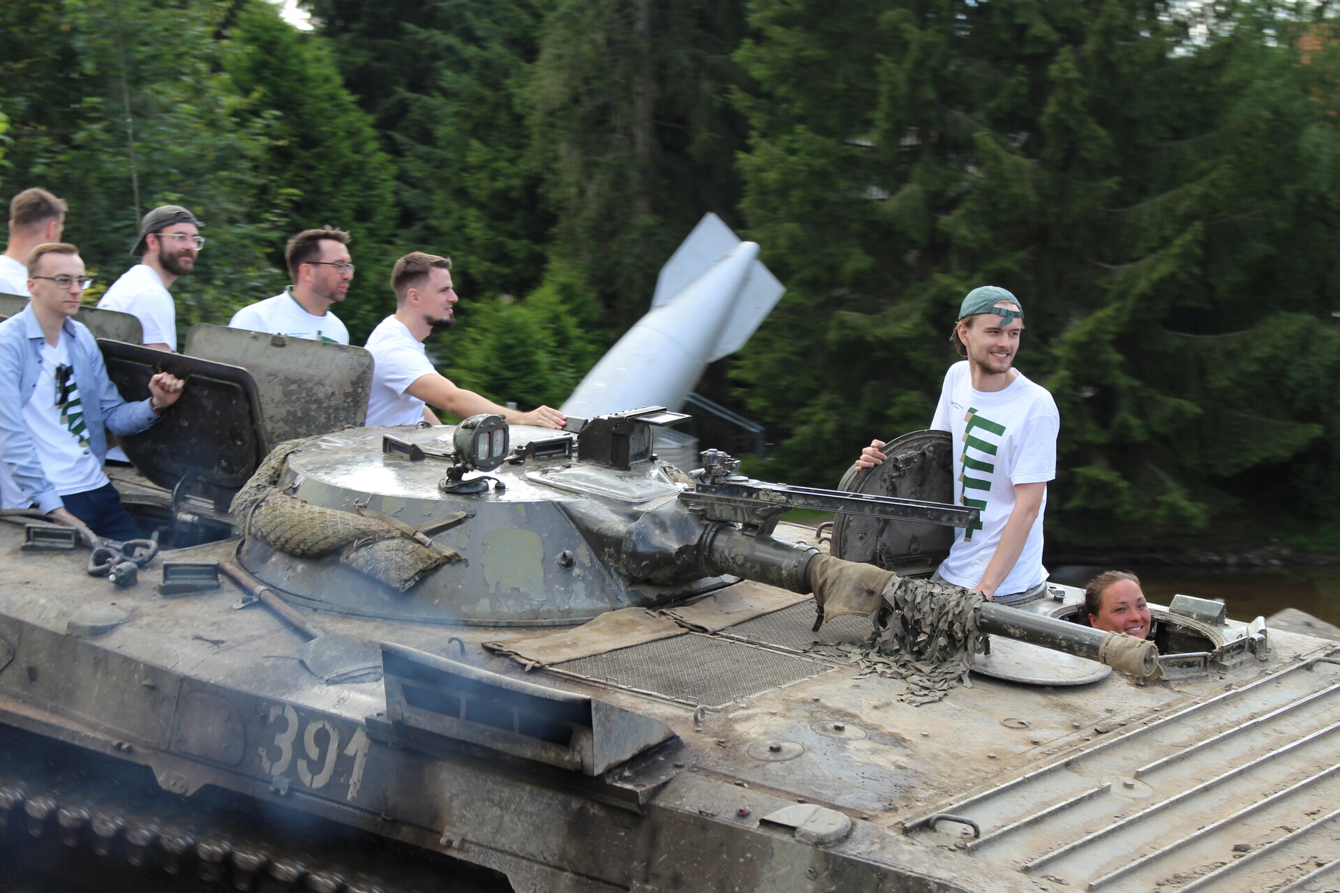 Mitfahren im Panzer