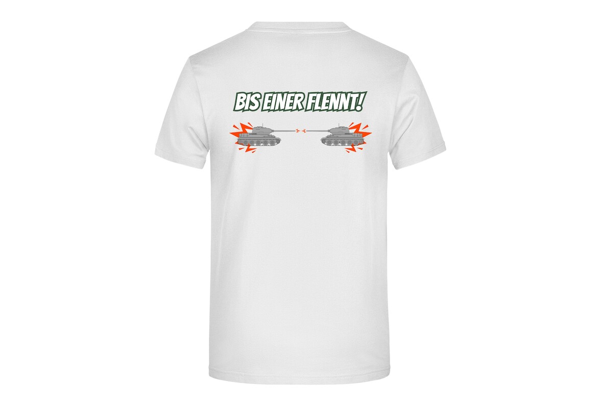 T-Shirt "Bis einer flennt!" für Herren hinten