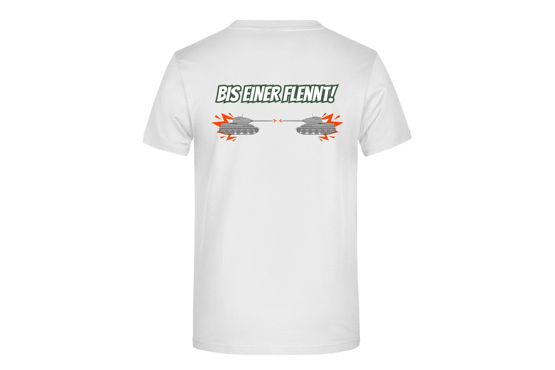 T-Shirt "Bis einer flennt!" für Herren hinten