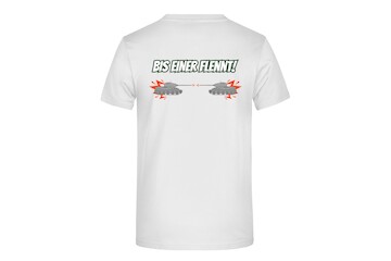 T-Shirt "Bis einer flennt!" für Herren hinten