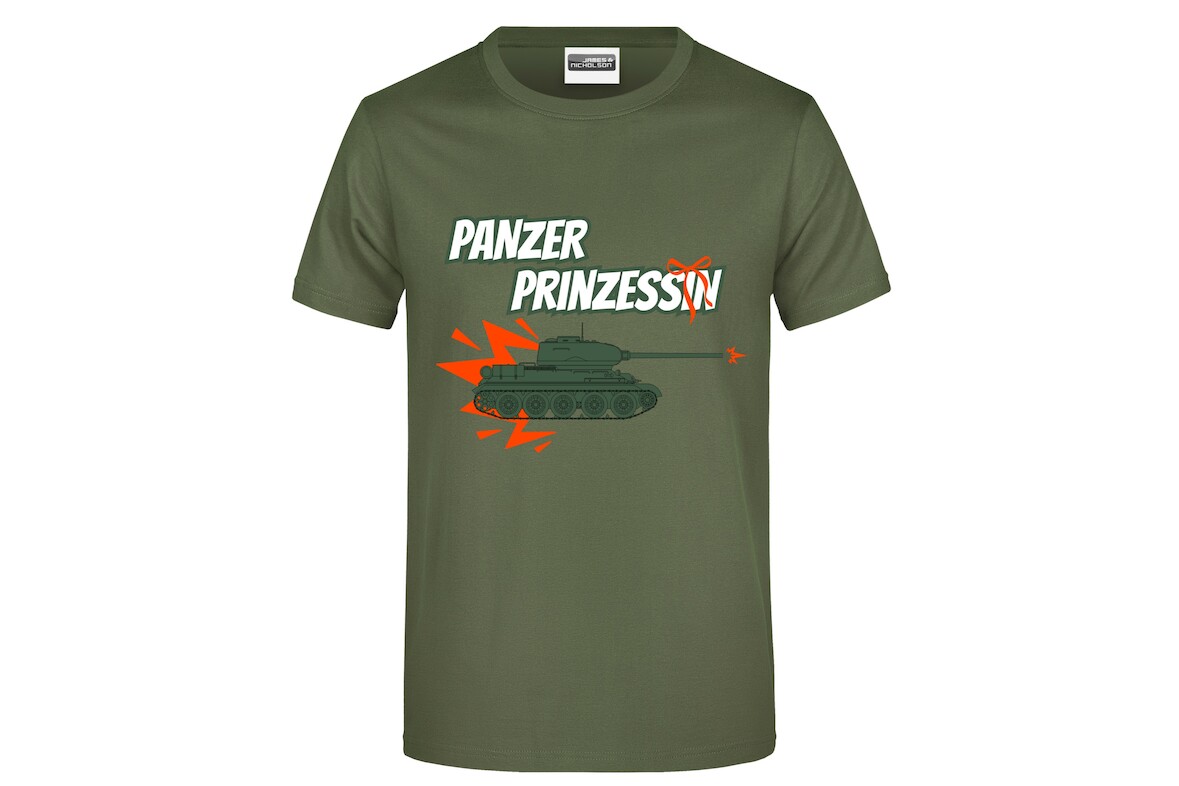 T-Shirt "Panzer Prinzessin" für Herren vorn