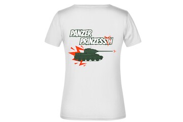 T-Shirt "Panzer Prinzessin" für Damen hinten
