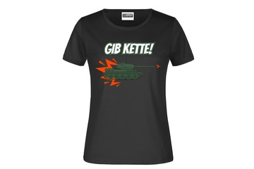 T-Shirt "Gib Kette!" für Damen vorn