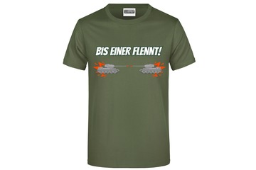 T-Shirt "Bis einer flennt!" für Herren vorn