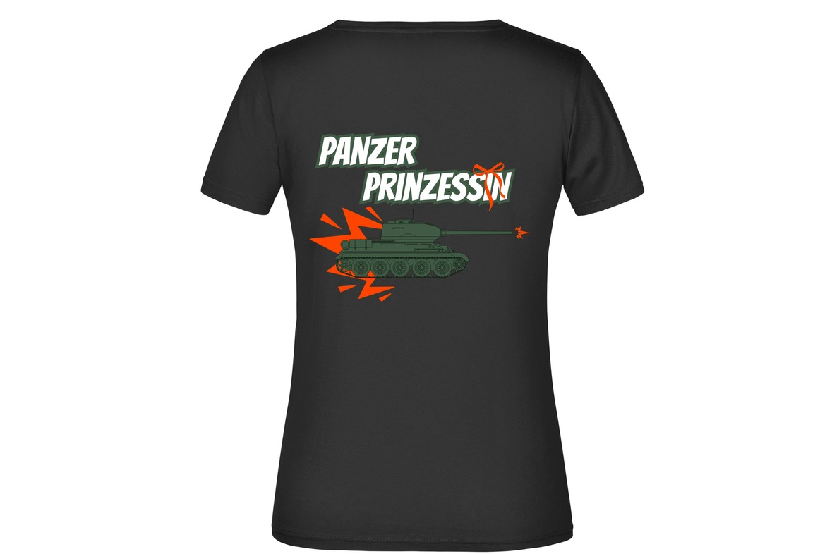 T-Shirt "Panzer Prinzessin" für Damen hinten
