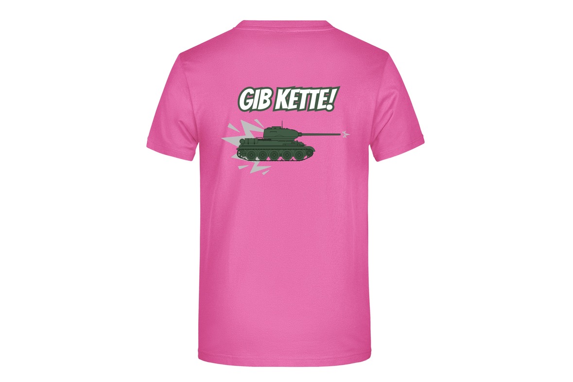 T-Shirt "Gib Kette!" für Herren hinten