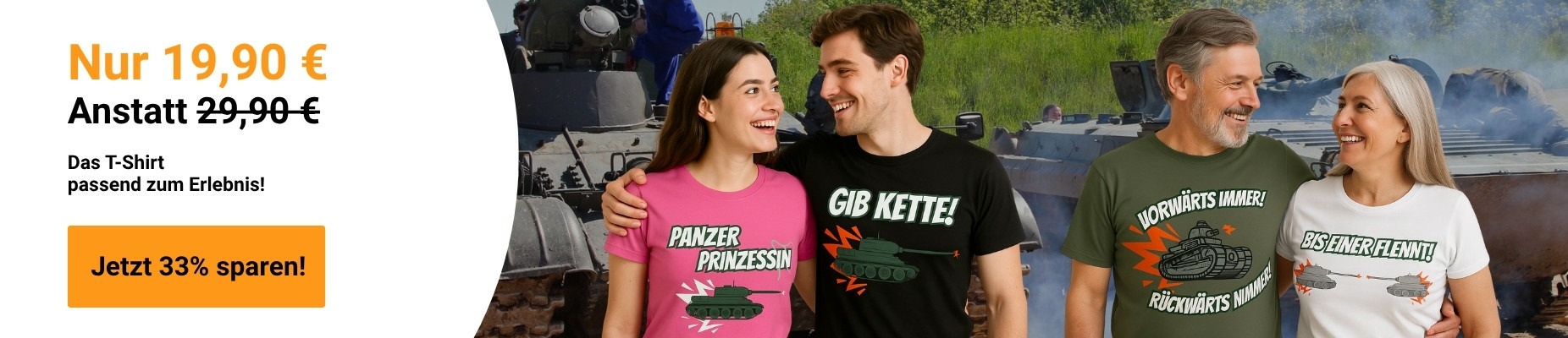 Banner Rabatt - T-Shirt | panzer-fahren.net