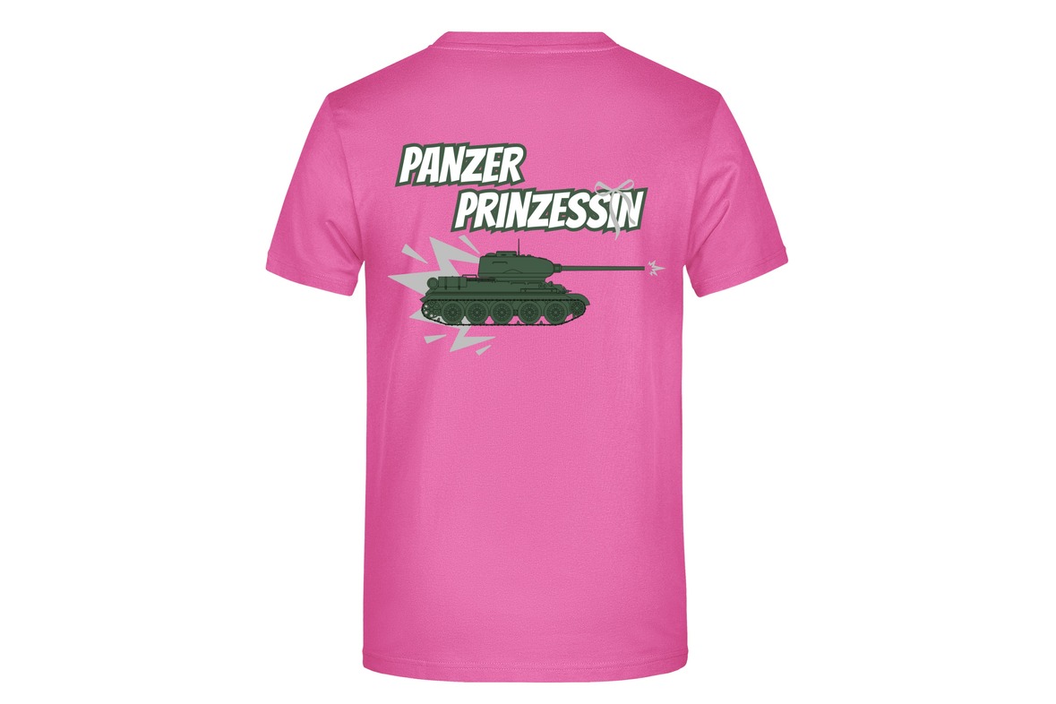 T-Shirt "Panzer Prinzessin" für Herren hinten
