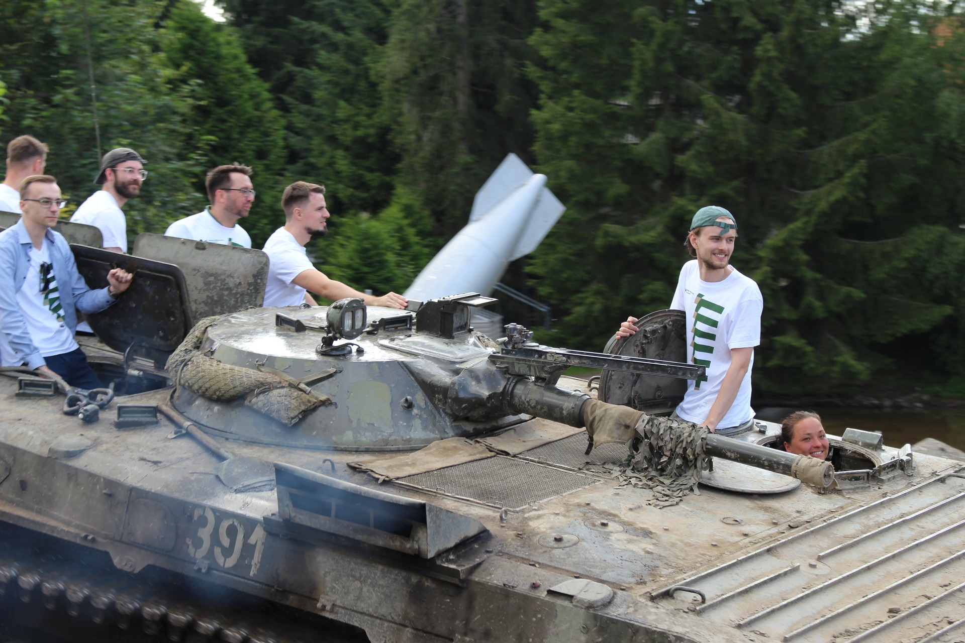 Mitfahren im Panzer