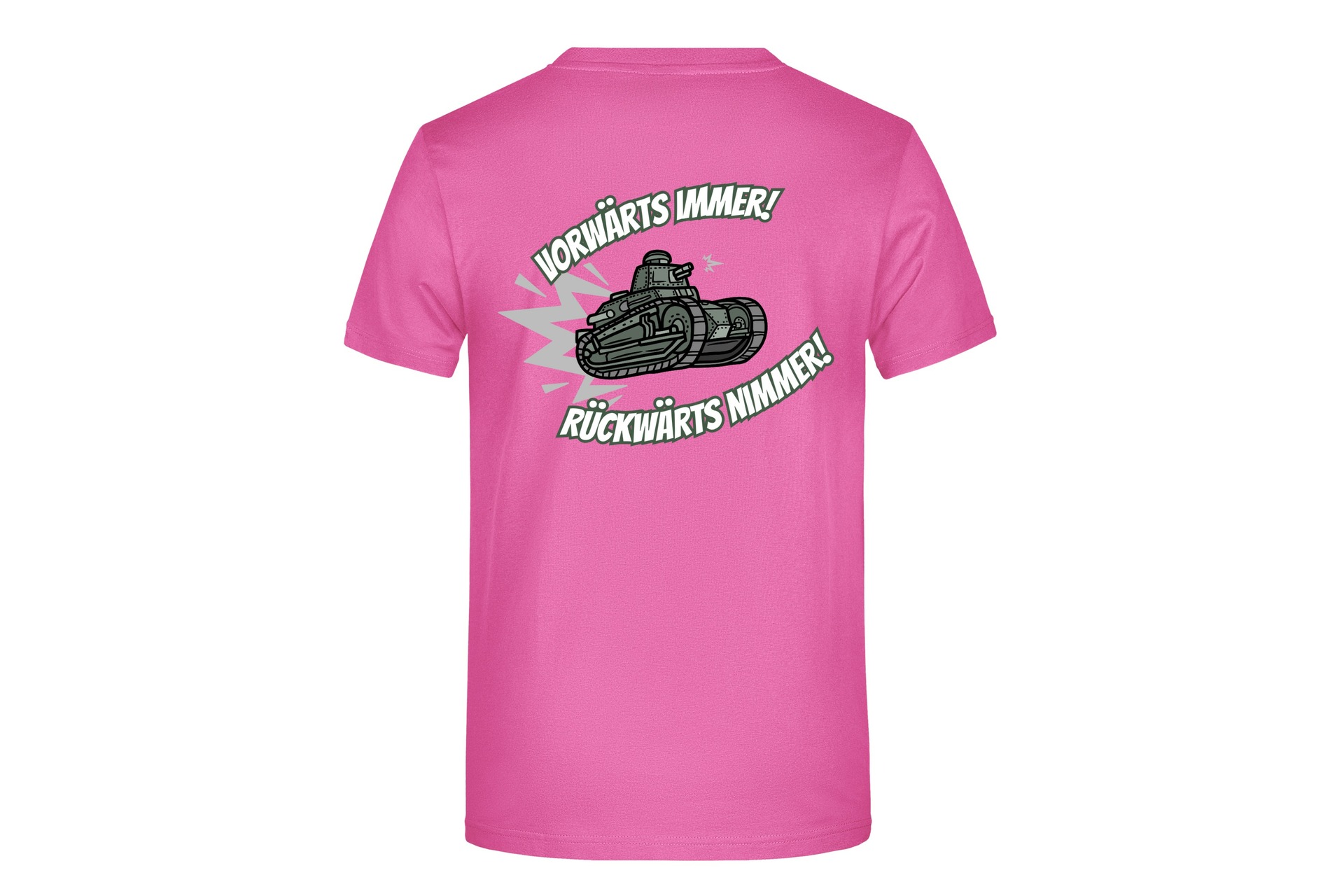 T-Shirt "Vorwärts immer - Rückwärts nimmer!" für Herren hinten