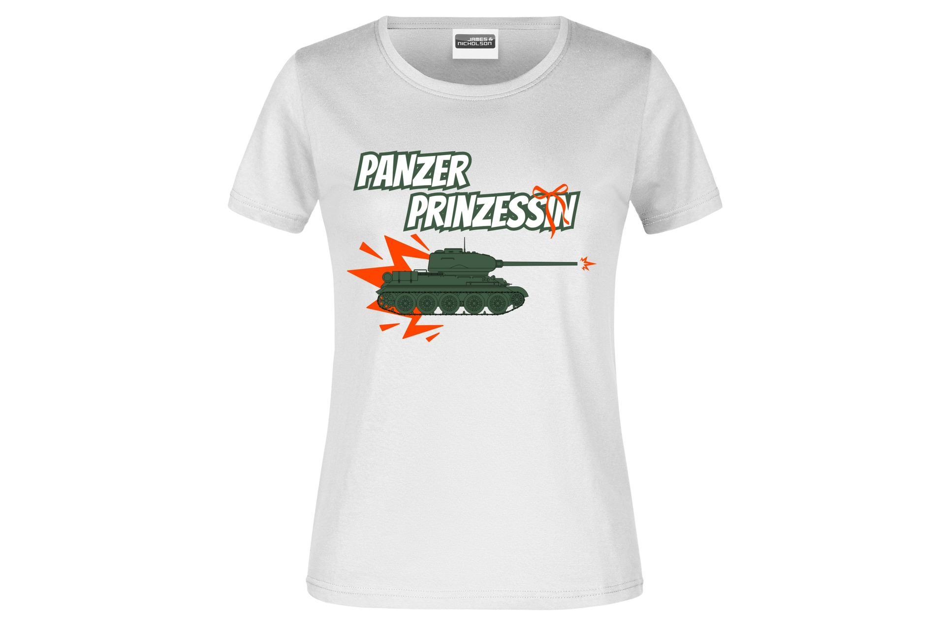 T-Shirt "Panzer Prinzessin" für Damen vorn
