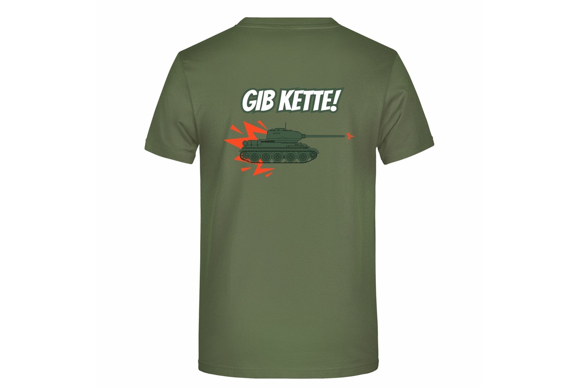 T-Shirt "Gib Kette!" für Herren hinten