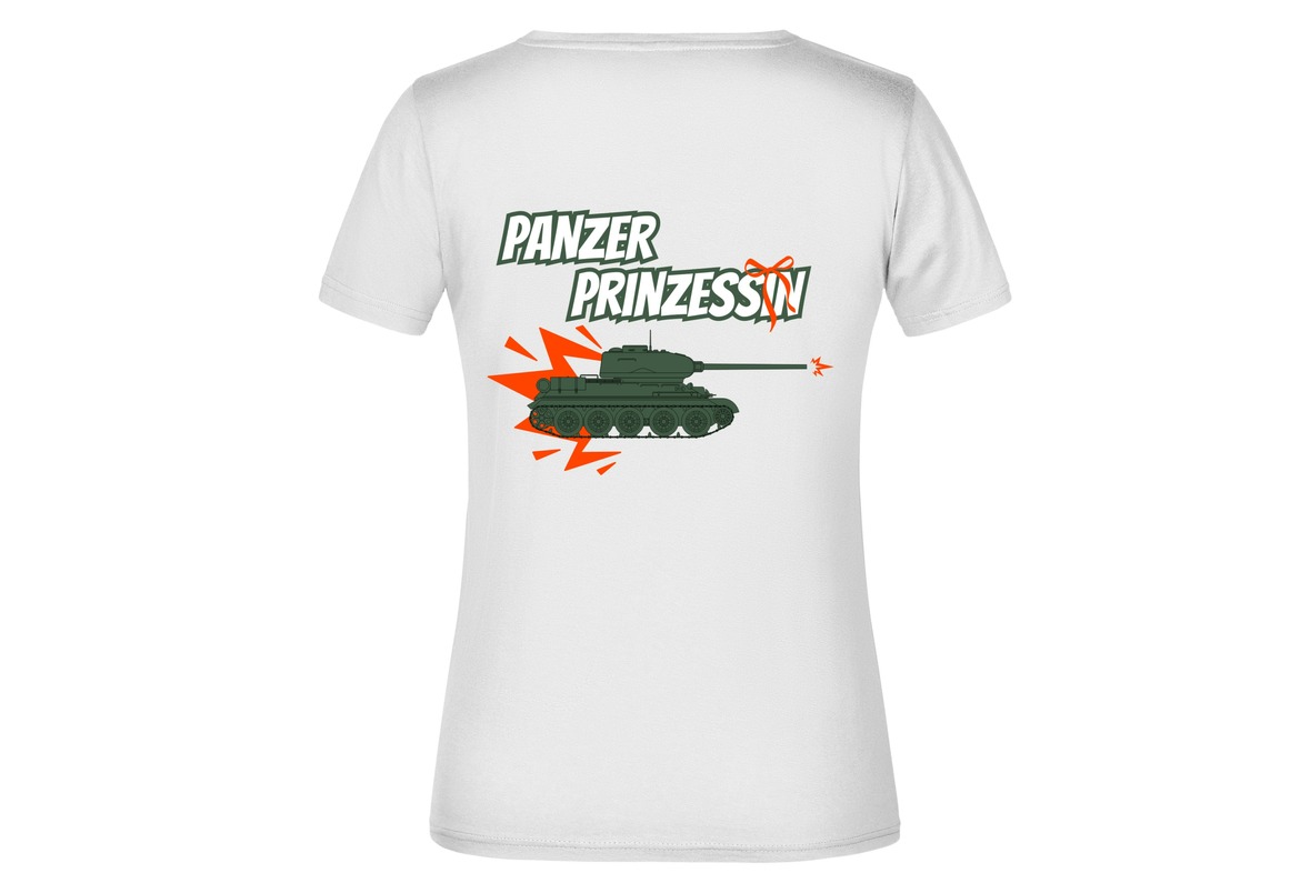 T-Shirt "Panzer Prinzessin" für Damen hinten