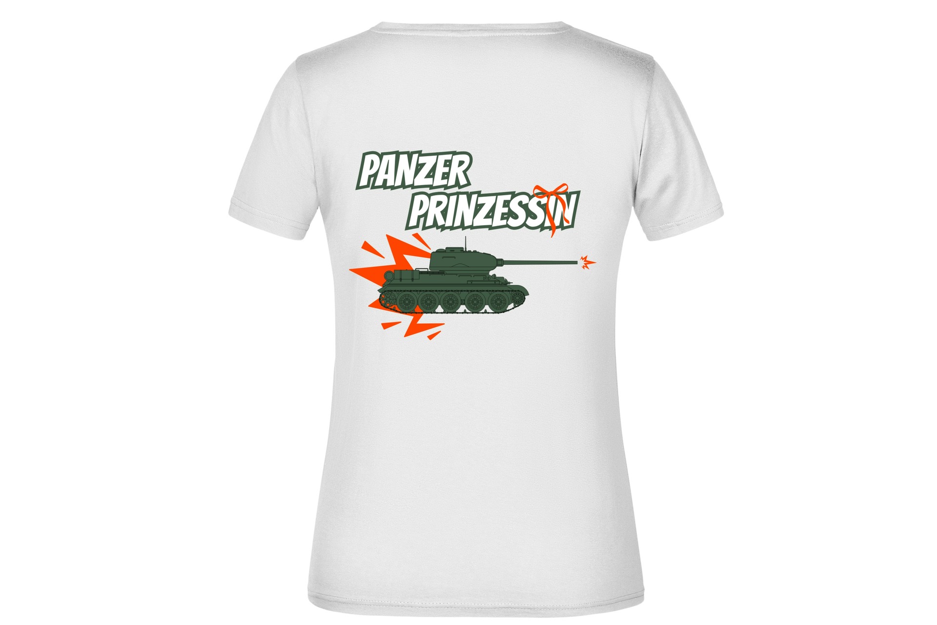T-Shirt "Panzer Prinzessin" für Damen hinten