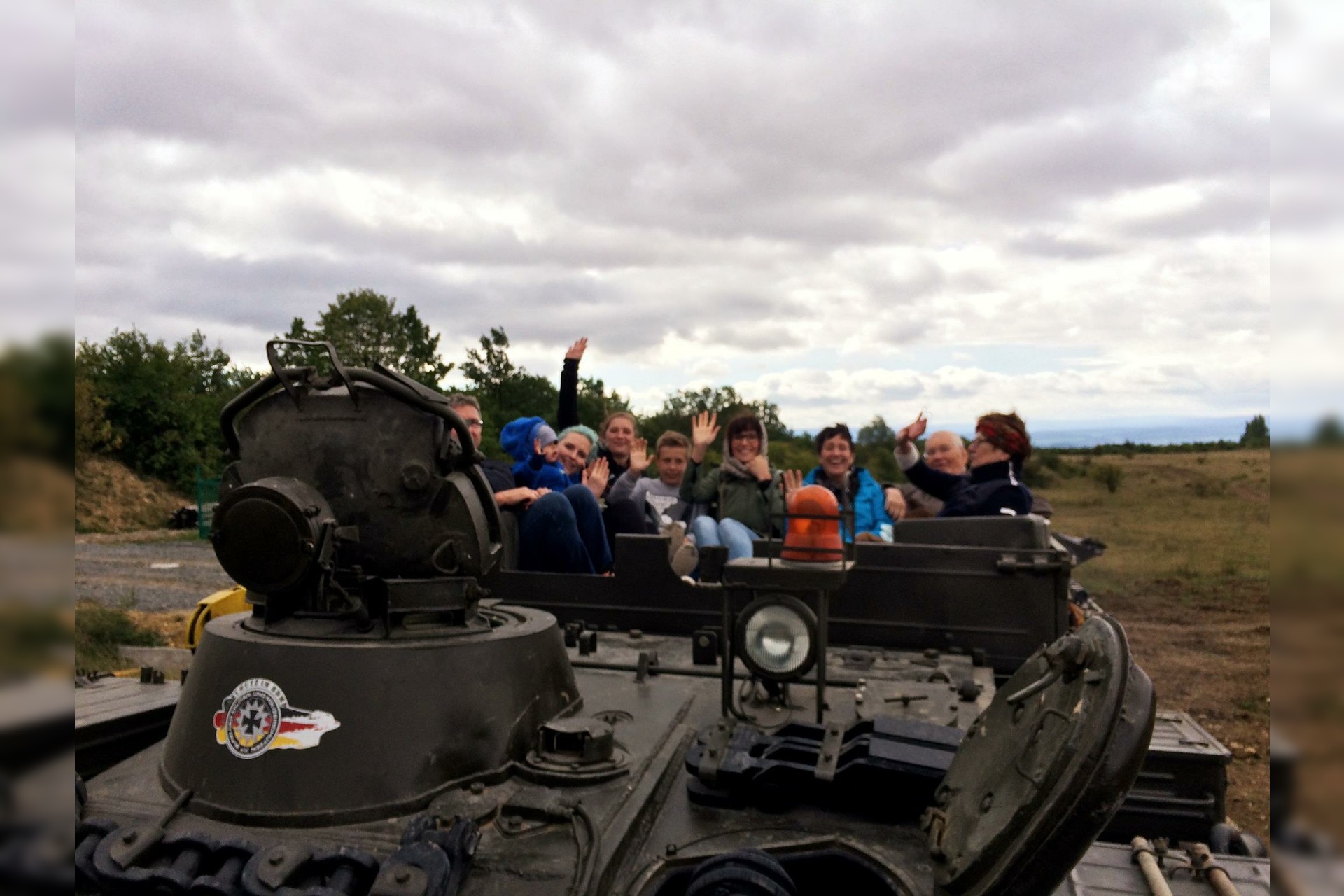Mitfahren im Panzer
