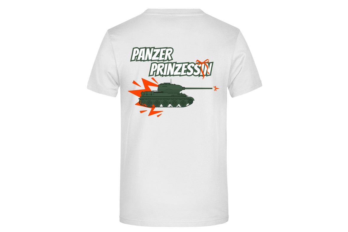 T-Shirt "Panzer Prinzessin" für Herren hinten